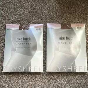 Nice Touch Daysheer Nude Control Top Pantyhose - Set of 2